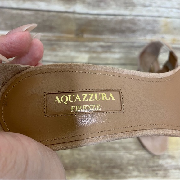 AQUAZZURA 38.5 size 8.5 Casablana Sandals In Neutral - Picture 11 of 11